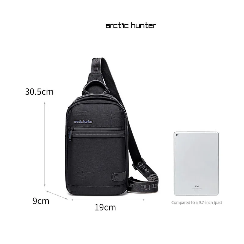 ARCTIC HUNTER New Men Outdoor Travel Bag Multi Functional Crossbody Bag Leisure Entertainment Chest Bag Riding Hiking Strap Bag