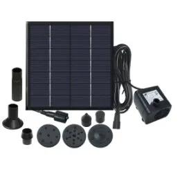 NONE Solar brunnen Pumpe Panel angetrieben Wasser Kits Aquarium Teich Rasen geräuscharm im Freien Vogel Bad Garten Dekor mit 6 Düsen 3