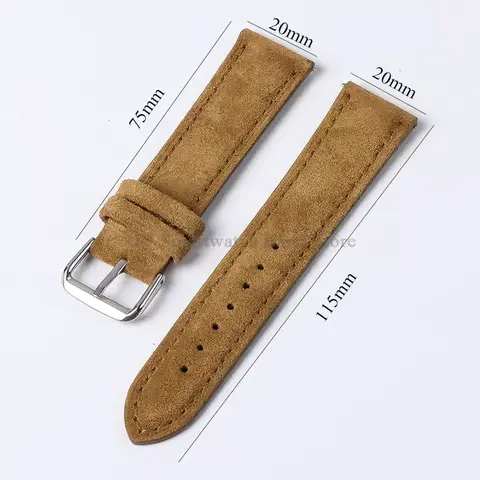 विंटेज साबर लेदर वॉच स्ट्रैप 18mm 19mm 20mm 22mm 24mm Seiko के लिए Huawei GT4/3 हैंडमेड स्टिचिंग क्विक रिलीज़ ब्रेसलेट 8 best sales साबर घड़ी का पट्टा - №6