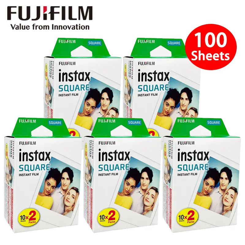 10-100 ورقة فوجيفيلم إنستاكس سكوير ورق تصوير لكاميرات وطابعات فوجيفيلم إنستاكس سكوير SQ1/SQ40/SQ10/لينك