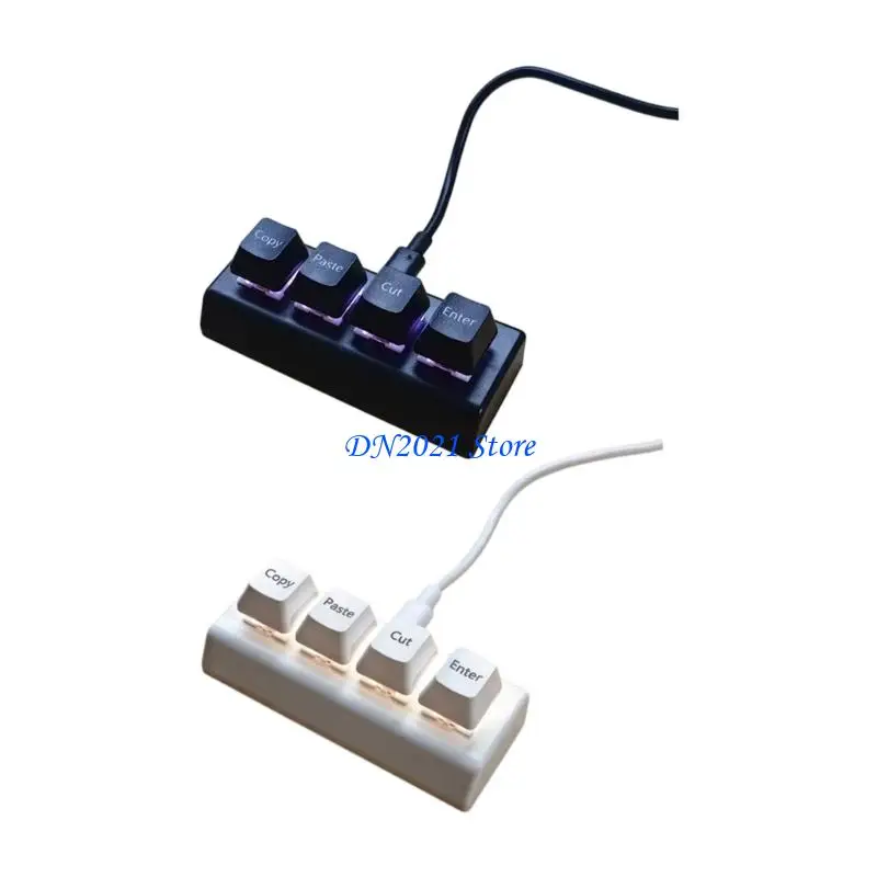 F3KE Gaming Focused 4 USB Corded Keypad for Quick Actions in Competitive Play