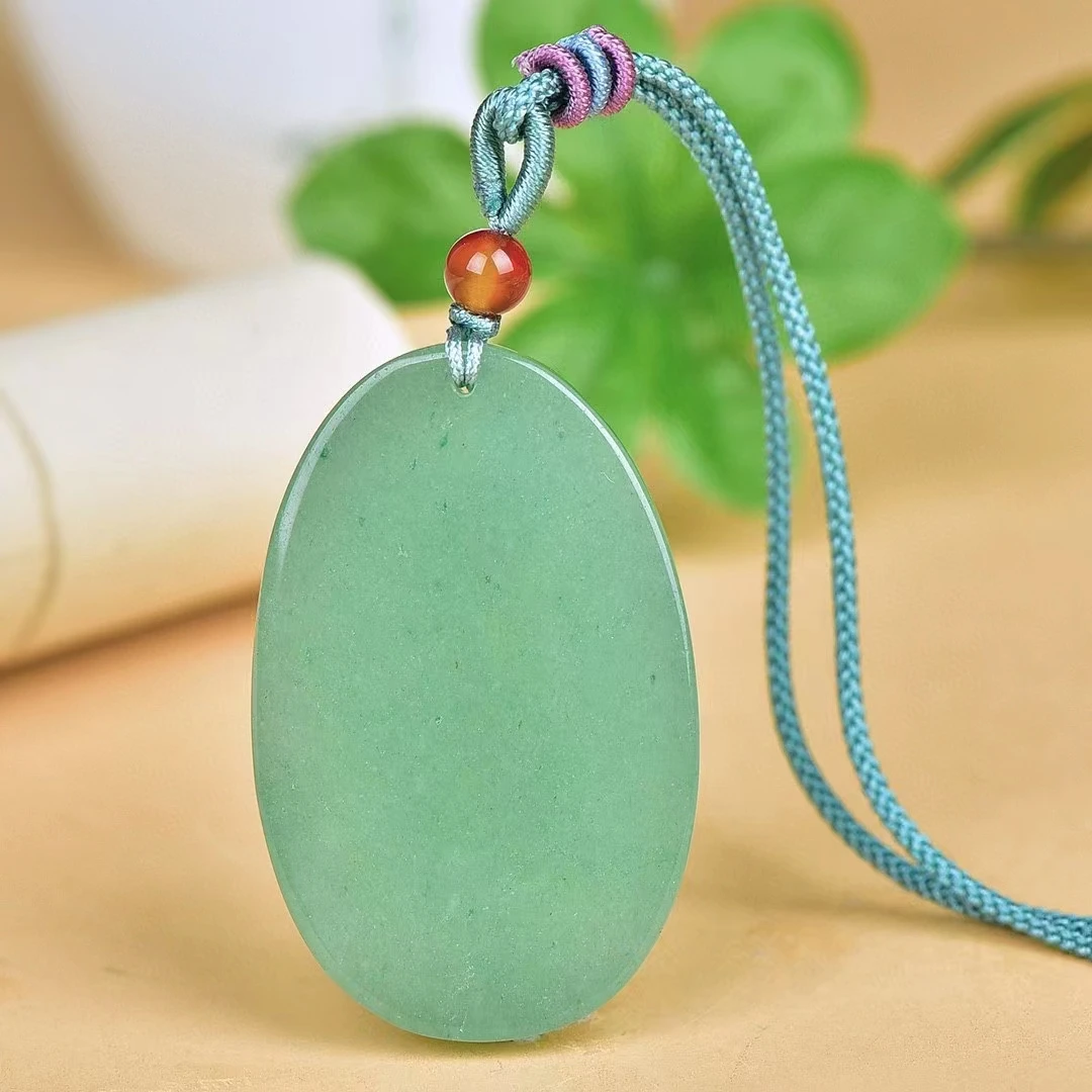 Aventurine Jade Fortune 조디악 호랑이 펜던트, 천연 녹색 스톤 목걸이 펜던트, 남녀공용 마스코트 부적 쥬얼리