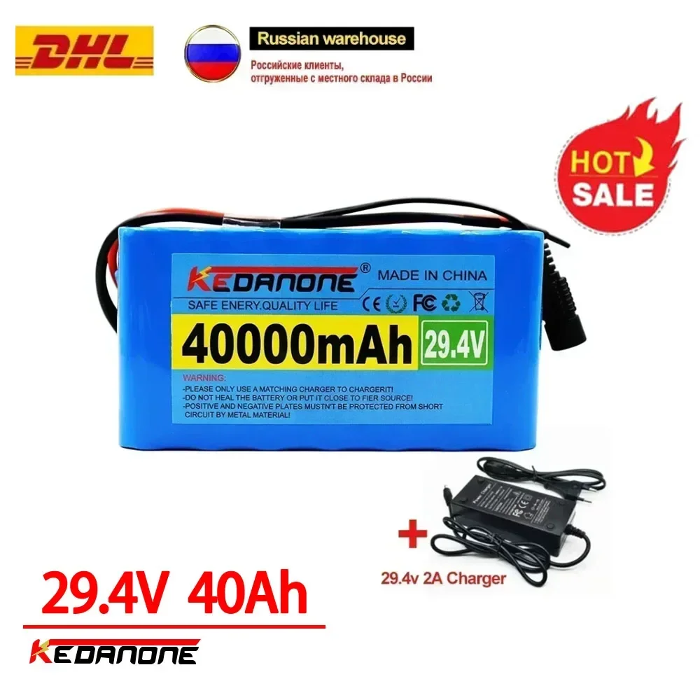 

W/ 29.4v 2A Charger Lithium Battery 7S3P 24v 100000mah 18650 Efficient Li-ion Battery Pack for EBIKE Moped Spare Batterie