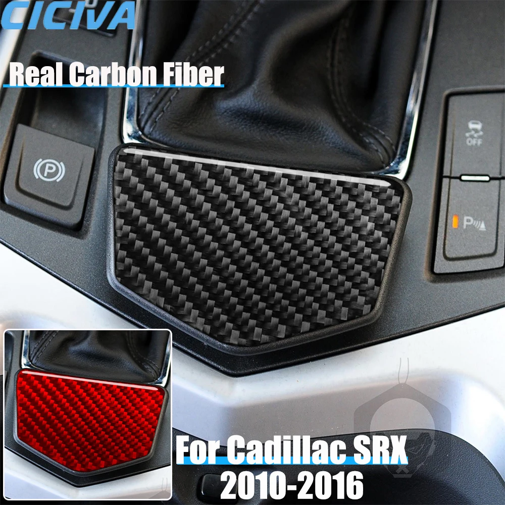 

Real Carbon Fiber Car Accessories Cigarette Lighter Panel Cover Soft Sticker For CADILLAC SRX 2010 2011 2012 2013 2014 2015 2016