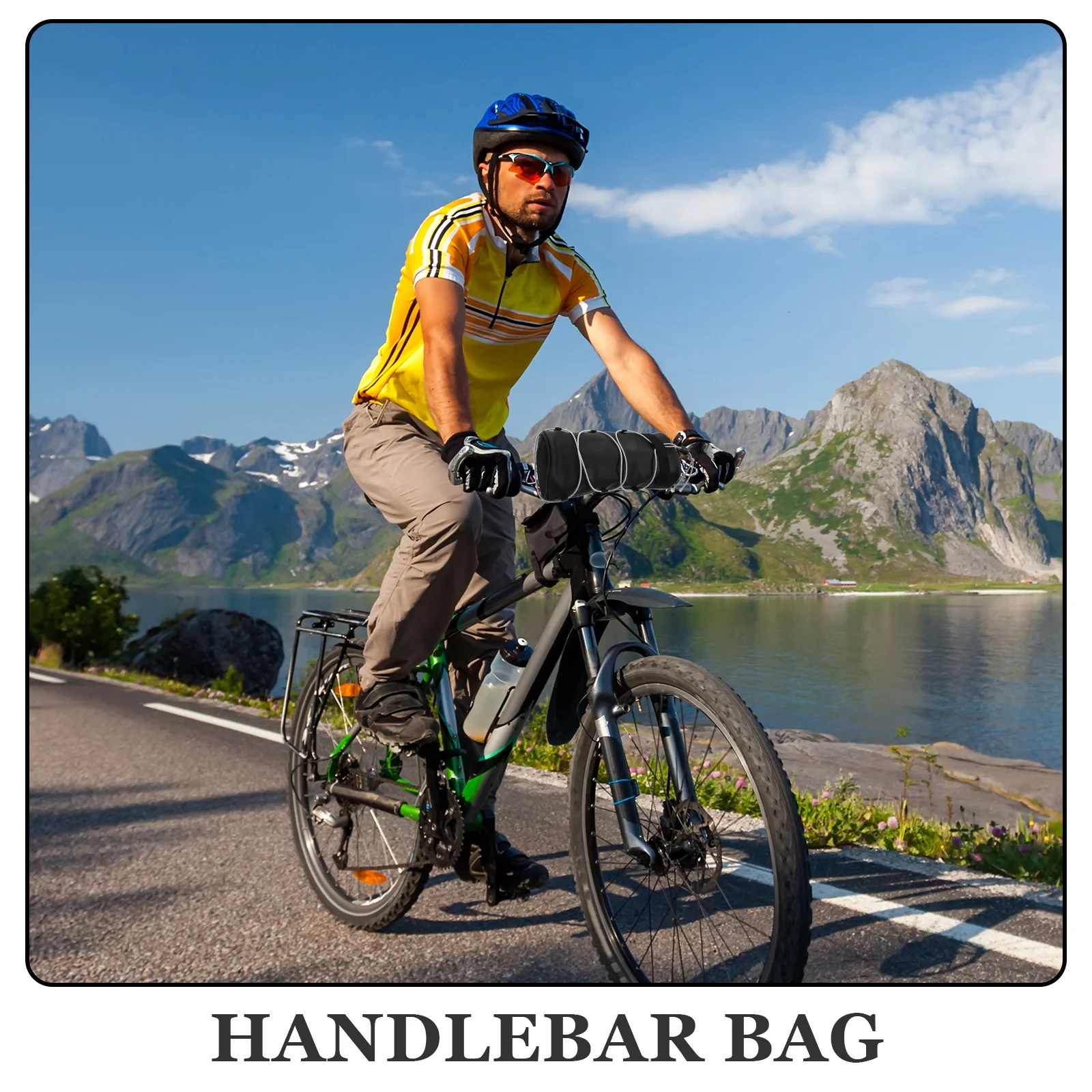 

Bike Large Bag Top Tube Bike Bag Bicycle Accessories Handlebar Storage Pouch Wear-Resistant Cell Phone Holder for Bicycles