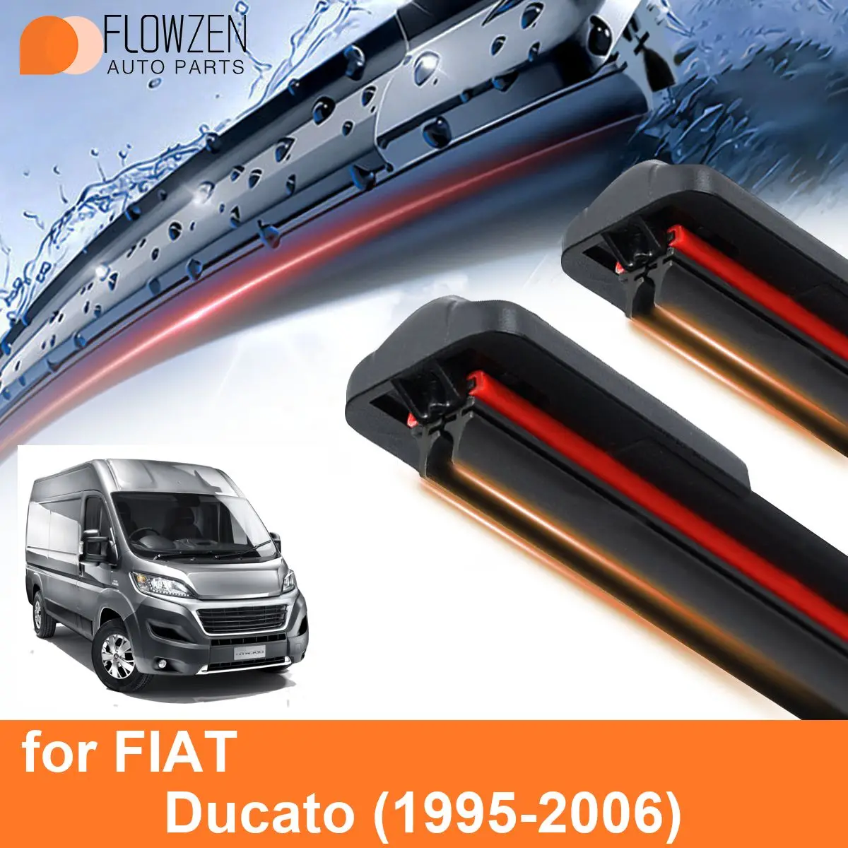 

Лезвия очистителей лобового стекла автомобиля для FIAT Ducato двойные резиновые бескаркасные аксессуары WipersSoft