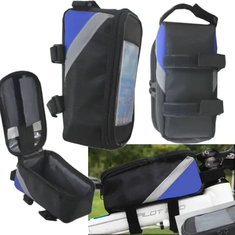 Bicycle Mountain Bike Top Tube Beam Bag Detachable Touch Screen Waterproof Mobile Phone Bag Riding Equipment