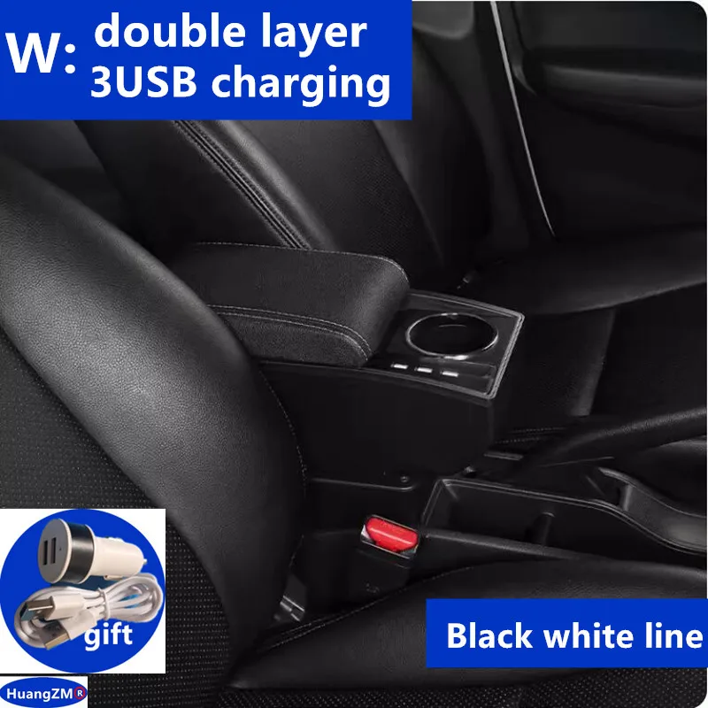 Voor Peugeot 206 Armsteun doos Voor Peugeot 206 207CC Cabrio Auto Armsteun Opbergdoos bekerhouder Gewijd Retrofit Auto Accessoires