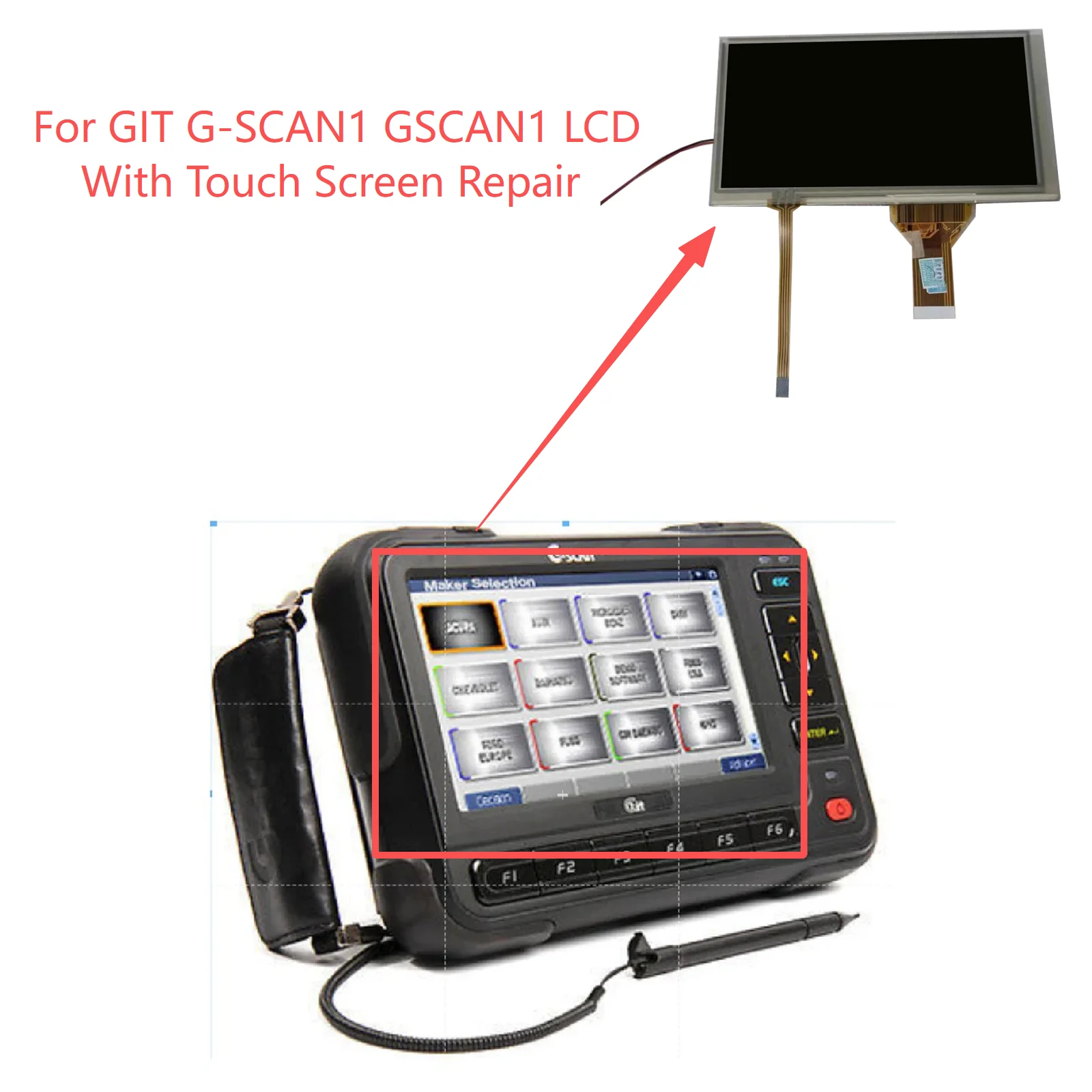 New Original LCD with Touch panel Glass for GIT G-SCAN1 GSCAN1 Car Engine Scanner Replacement