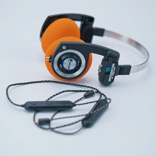 Imagen 2 del producto Farsoo Diadema PP con altavoz KSC75 MMCX compatible con cable MMCX 3,5 o cable bluetooth sonido HIFI auriculares de música retro