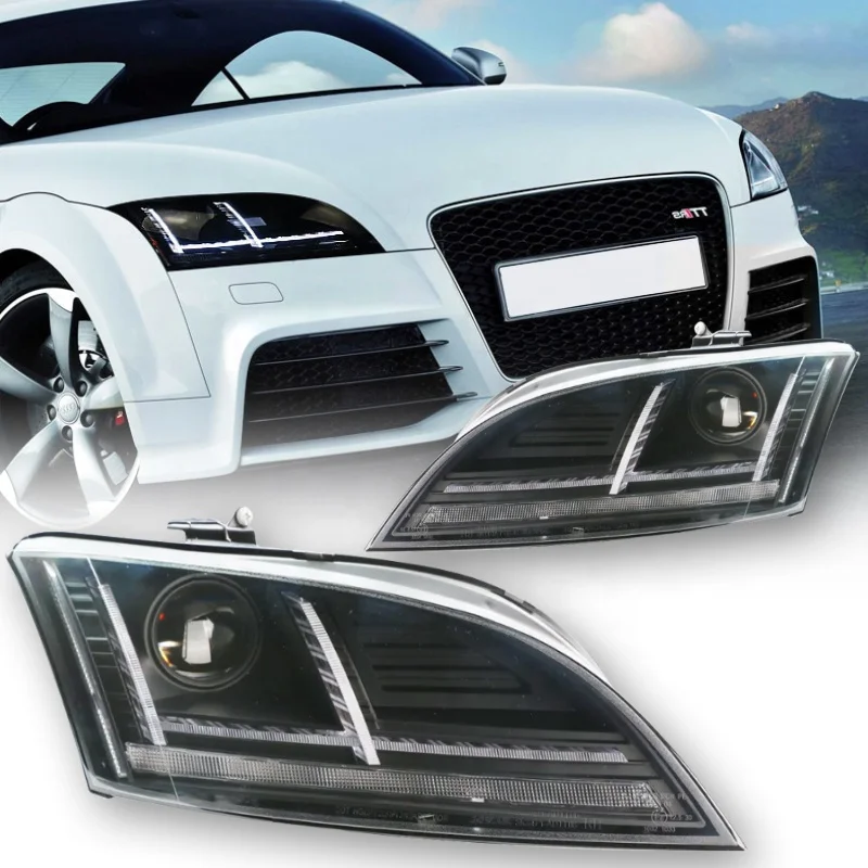 For Audi TT 2006 2007 2008 2009 2010 2011 2012 2013 2014 Emitting Diode Headlight TTRS Headlight Dynamic Steering Signal DRL