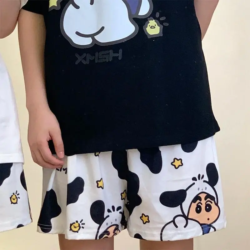 New Kawaii Anime Crayon Shin-Chan Pajama Pants Wearing Shorts Outside The Dormitory Soft Comfortable Pajamas Gift For Girls