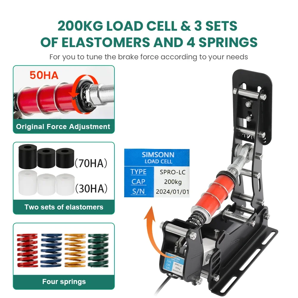 SIMSONN, педали для sim-карты, нагрузка 200 кг, педали-симуляторы для гоночных игр, moza srp, гоночный педаль, гидравлический мод с давлением, низкая цена