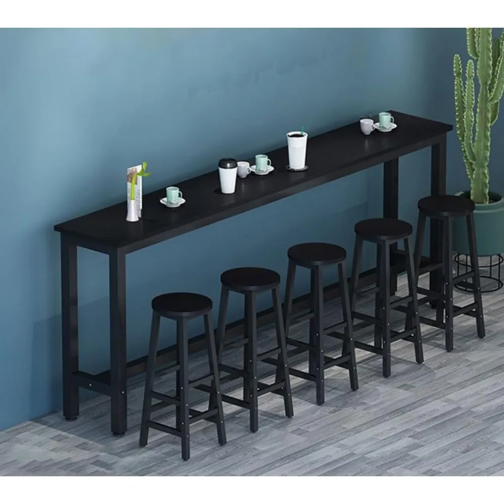 

Набор барных столов "39" — металлическая/деревянная столешница 63 x 16 дюймов, 3 табурета, высота стойки для кухни/кафе/домашнего бара"