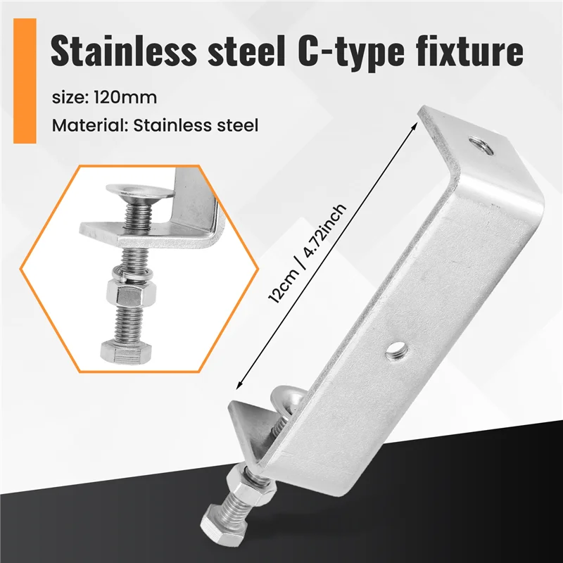 AUAU-Metal CLAMP Heavy Duty CLAMP C CLAMP งานไม้ CLAMP พร้อมช่องเปิดกรามกว้าง,2PCS