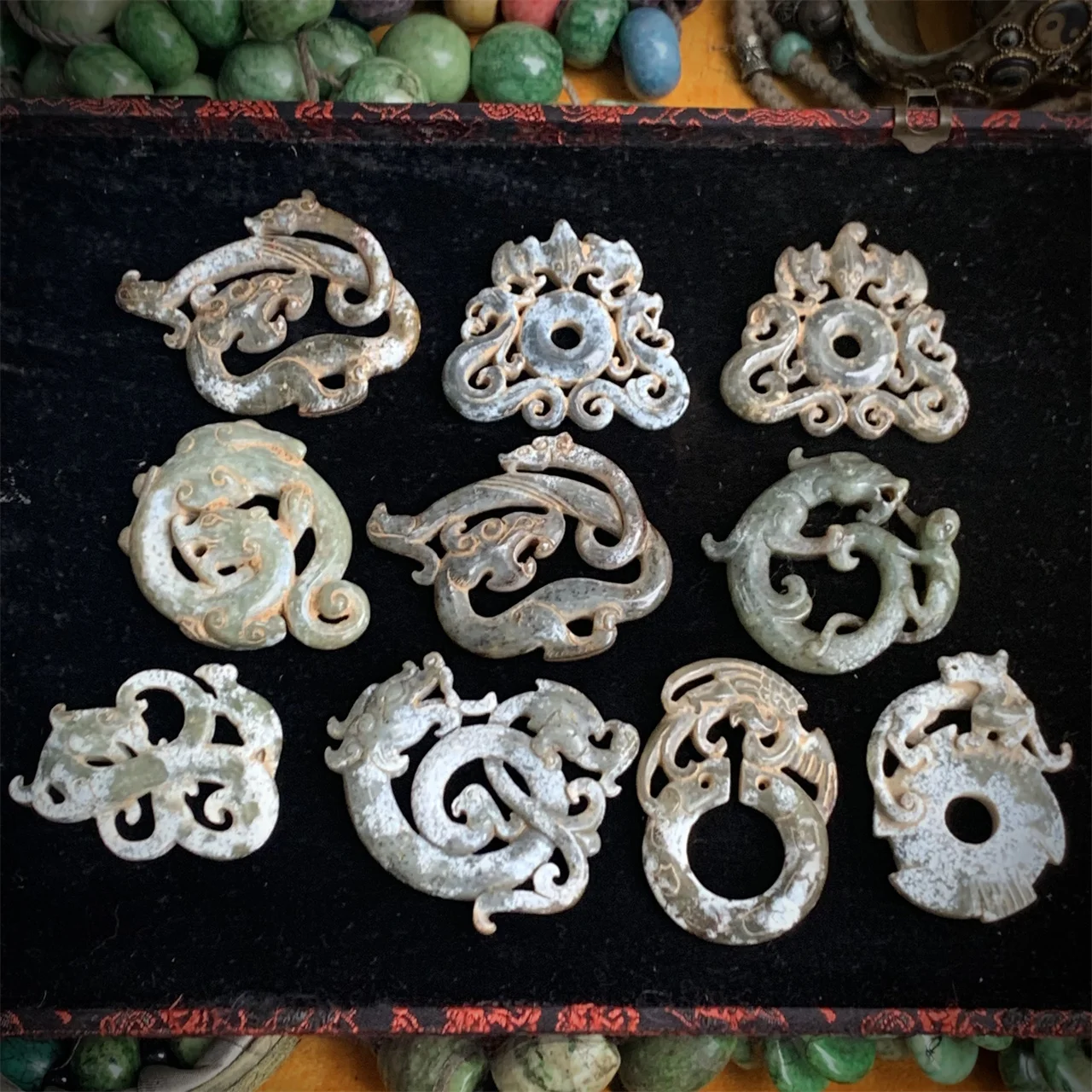 

1pcs/lot Jewelry breloque high quality antique jade carving cultural curiosity pendant traditional ethnic style collectibles