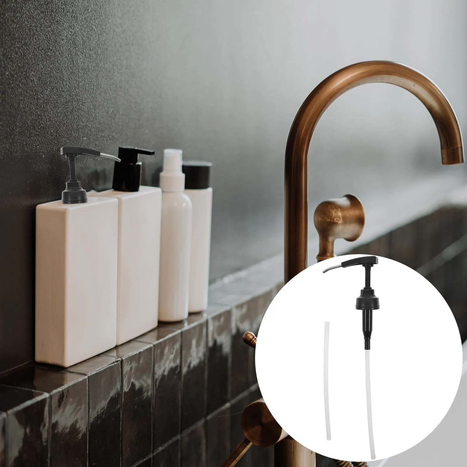 Boquilla de botella de salsa de ostras, bomba de prensa para apretar, Material de calidad alimentaria para cocina, aceite de cocina, detergente de jabón de manos