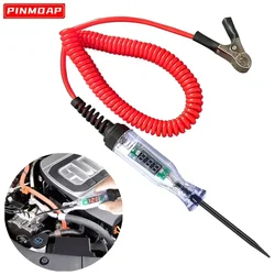 Probador de circuito de voltaje para coche camión Digital Led sonda larga pluma bombilla herramientas de diagnóstico de automóvil reparación de automóviles 6V 12V 24V 90V DC