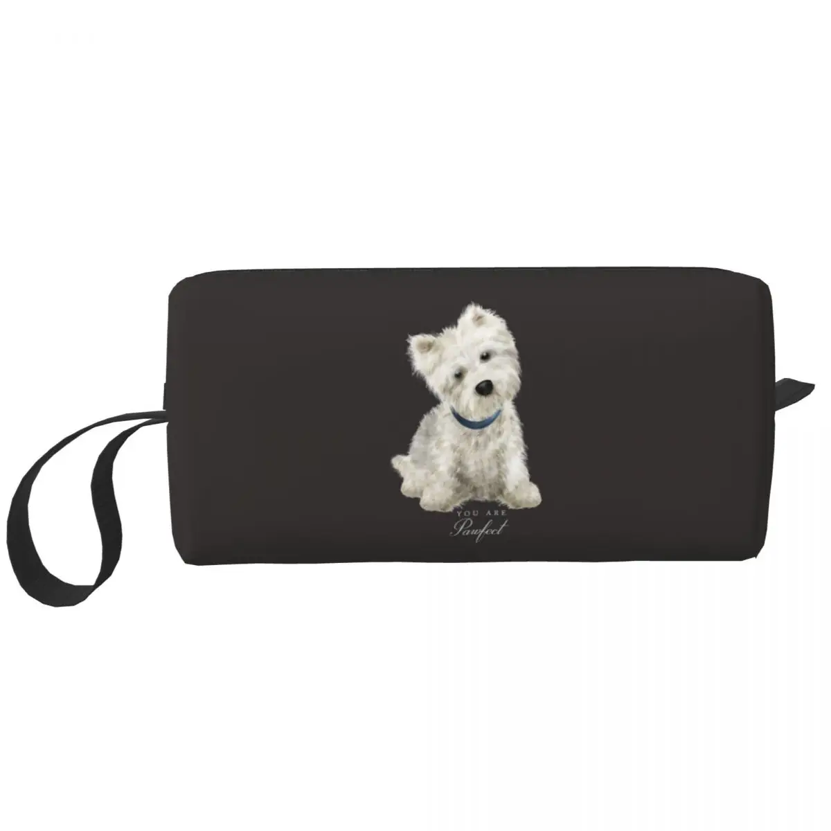 Westie-Bolsa de cosméticos West Highland Terrier para mujer, neceser de viaje resistente al agua para cachorros, organizador de artículos de aseo, Merch