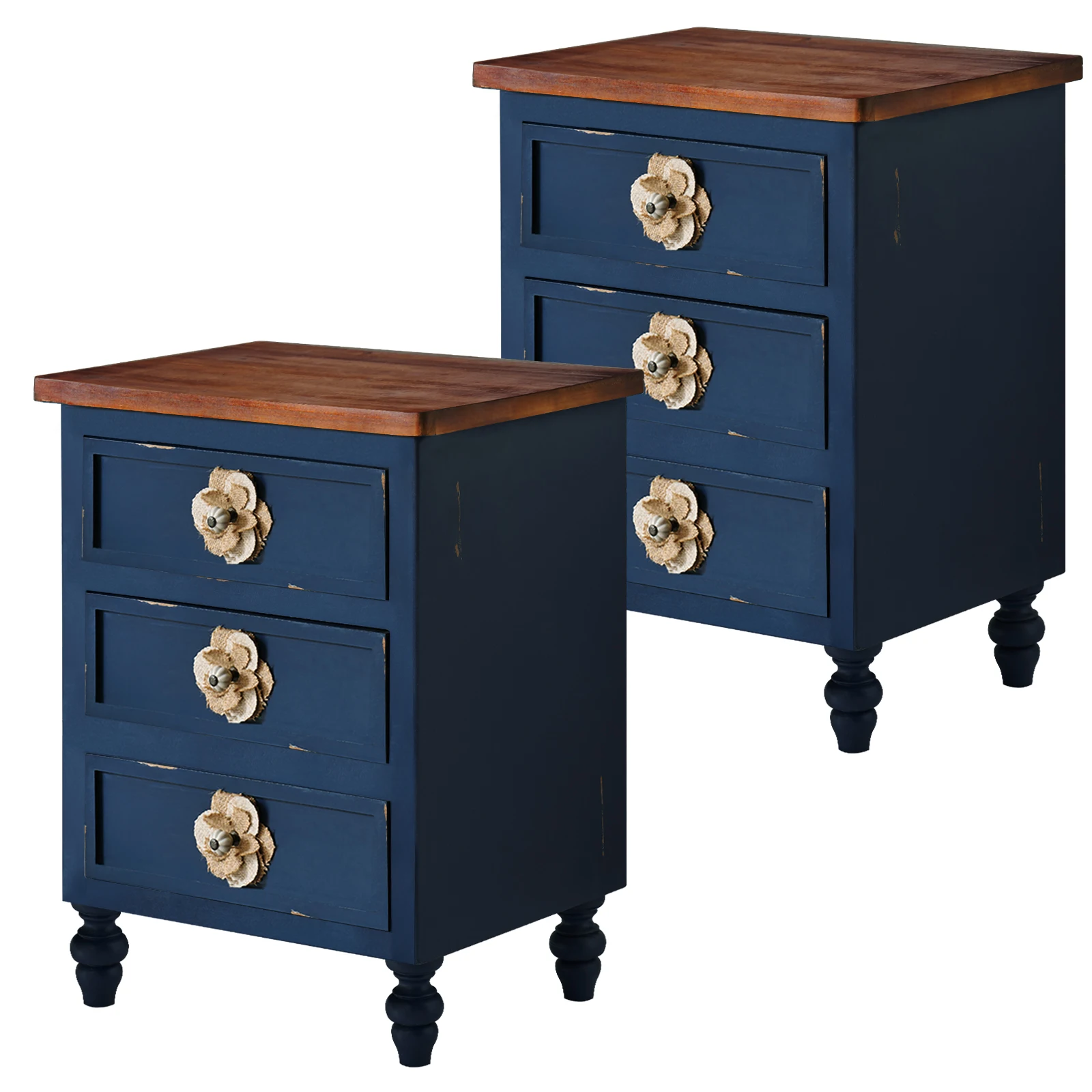 Modern End Table Floral Knobs 19