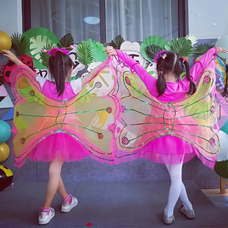 Disfraz de campana Tinker de hada de las flores para el Día de los niños con alas y Diadema para niñas, vestido de mariposa de Cosplay, fiesta de baile