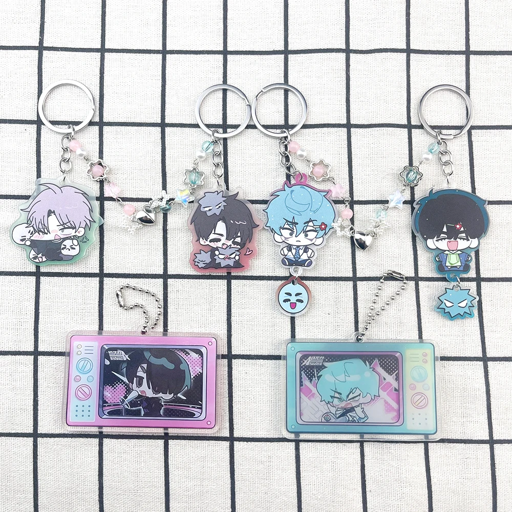 Alien Stage Ivan & Till Cartoon Keychain Acrylic Chain for Woman Men Fashion Anime Figure Acrylic Keyring Pendant Gift