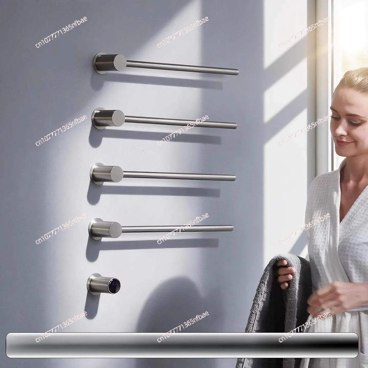 

Цифровая встраиваемая умная сушилка для полотенец с подогревом, из углеродного волокна, скрытая, предварительно встраиваемая, минималистичная