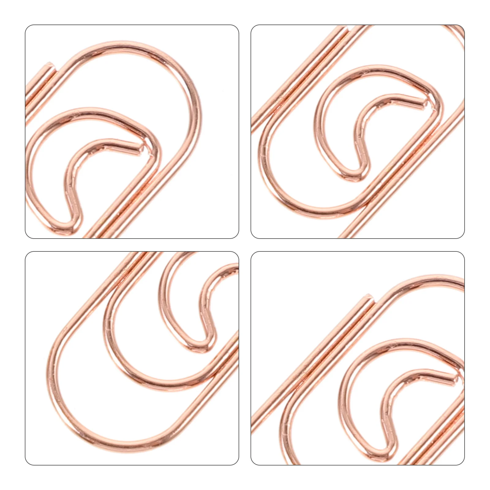 

100Pcs Small Moon Paper Clips Decorative and Multi-Use for Office Documents Cards Envelopes Bookmarks Cute Paper Clips