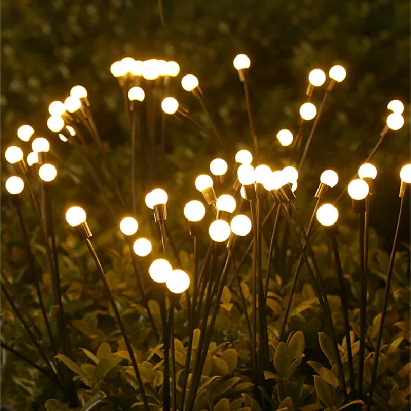 أضواء دودة توهج الشمسية LED النار يطير مصباح حديقة حديقة Parterre الصيف في الهواء الطلق التخييم خيمة الزفاف فناء جو الديكور #5