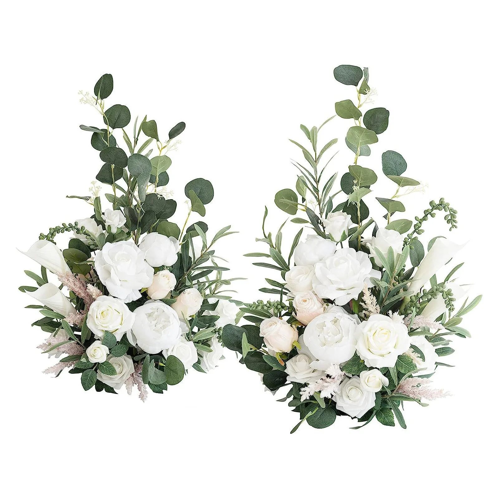 

1 Pair Artificial Wedding Arch Flowers Simulation Background Decoration Flowers Swag for Holiday Party Fireplace Aisle