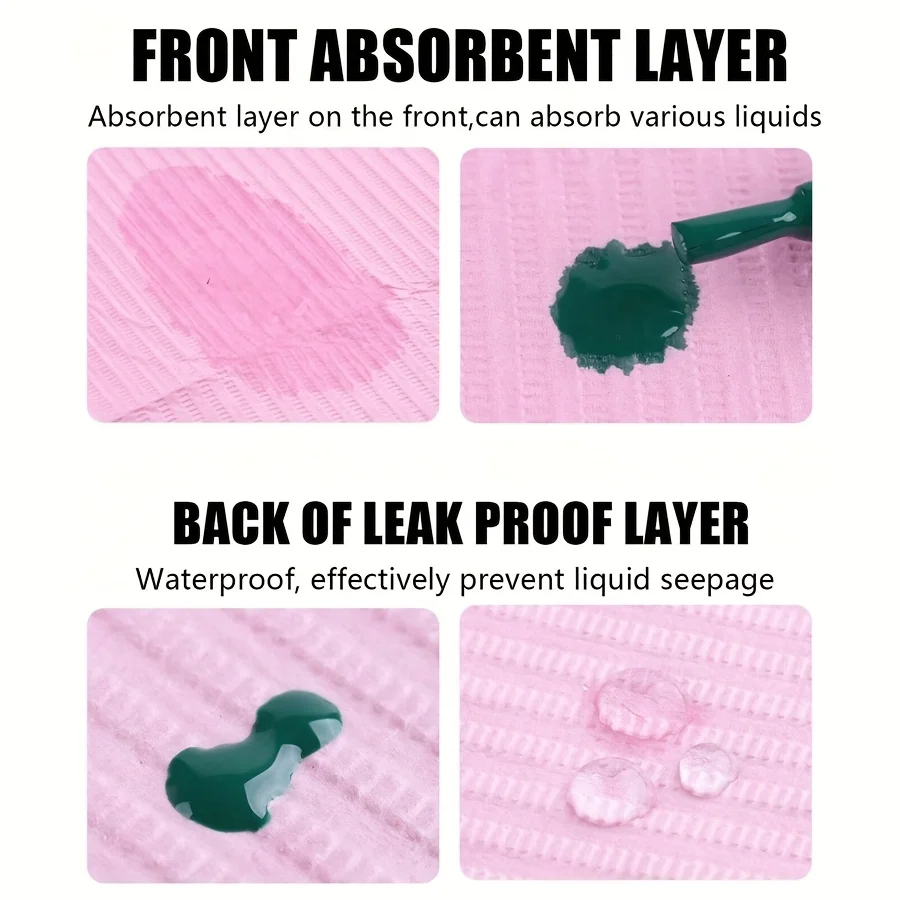 20/100pcs Nail Cleaning Table Mats Disposable Nail Art Mat Waterproof Tablecloth for Manicures Pedicures Paper Sheets Nail Tools