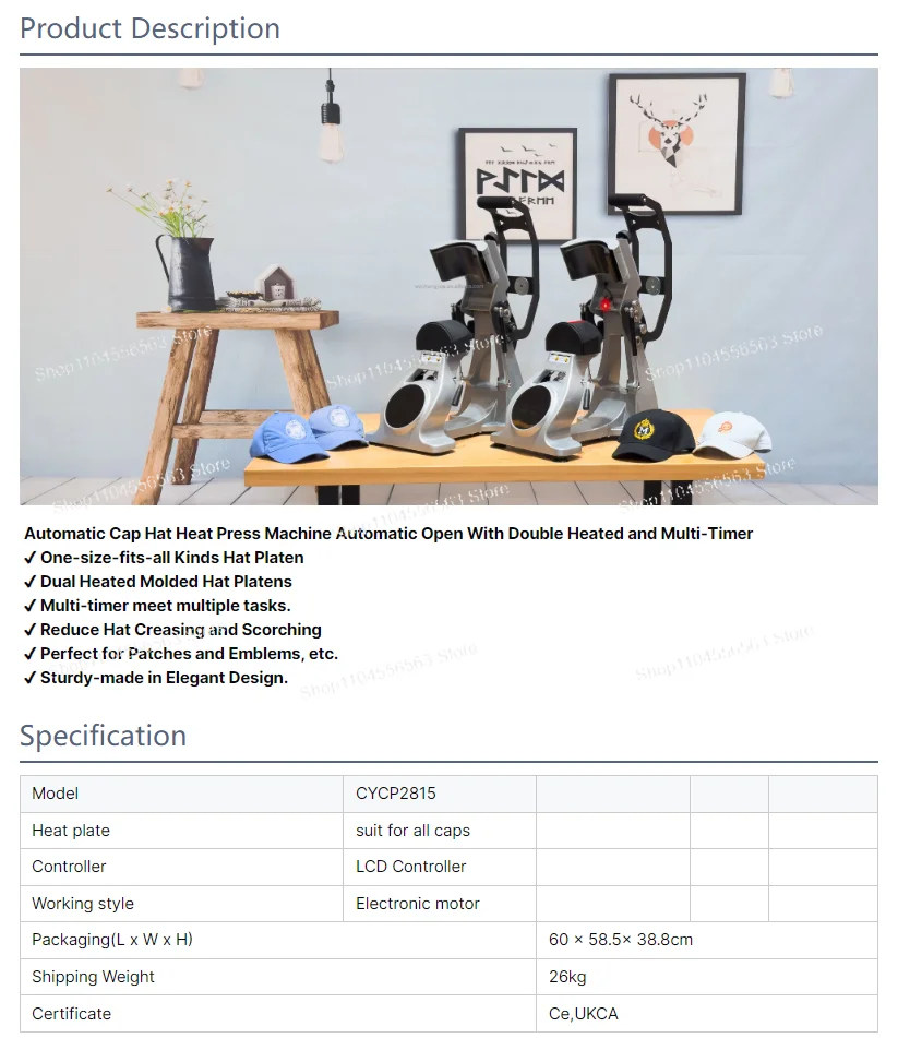 2025 New Automatic Double Heater Automatic Open Printing Hat Cap Heat Press Machine for With Multi-Timer and Laser