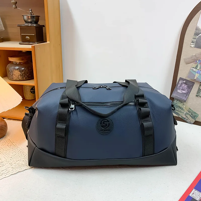 

Новинка 2024, мужская большая вместительная дорожная сумка для хранения, спортивная сумка для фитнеса, кожаная сумка с отделением для влажной и сухой уборки, сумка Lage