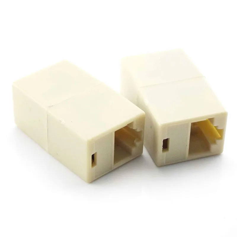 Universal Plastic Connector Female to Female Coupler For Extension Broadband Ethernet Network LAN Cable Joiner Extender Plug B3