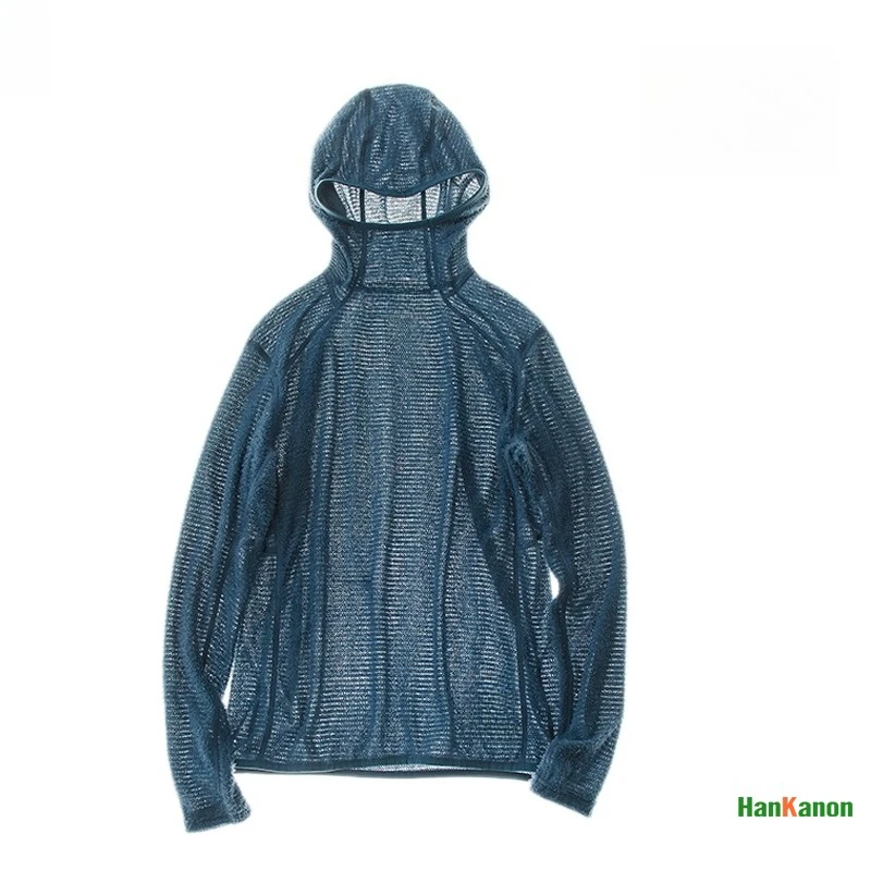 Thermolite ®   Lichtgewicht hooded T-shirt heren, lange mouwen, thermische hoodie voor wandelen, kamperen & fietsen, antistatisch & anti-pilling