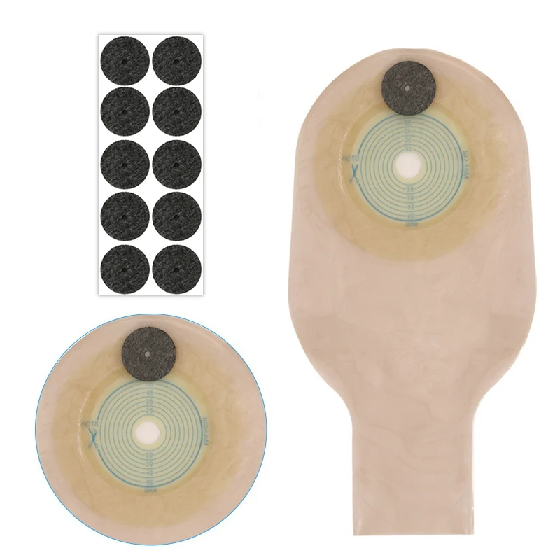 **10pcs Ostomy Bag Activated Carbon Filter Sheet Anorectal Bag Filter Activated Carbon Sheet Absorbs Exhaust Gas Deodorization