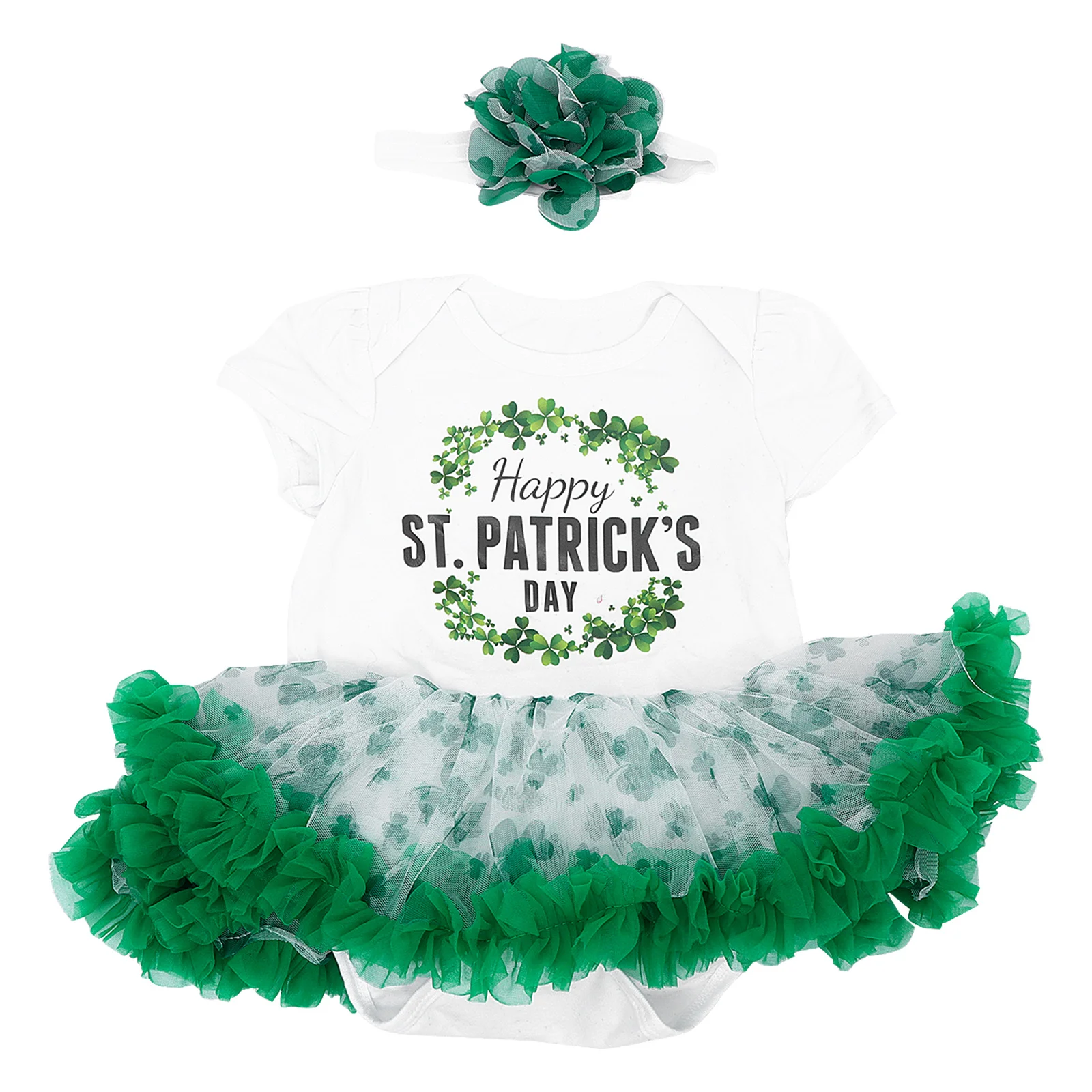 

1Set Clover Skirt Gauze Tutu Dress Comfortable Breathable Party Costume Fashion Dress