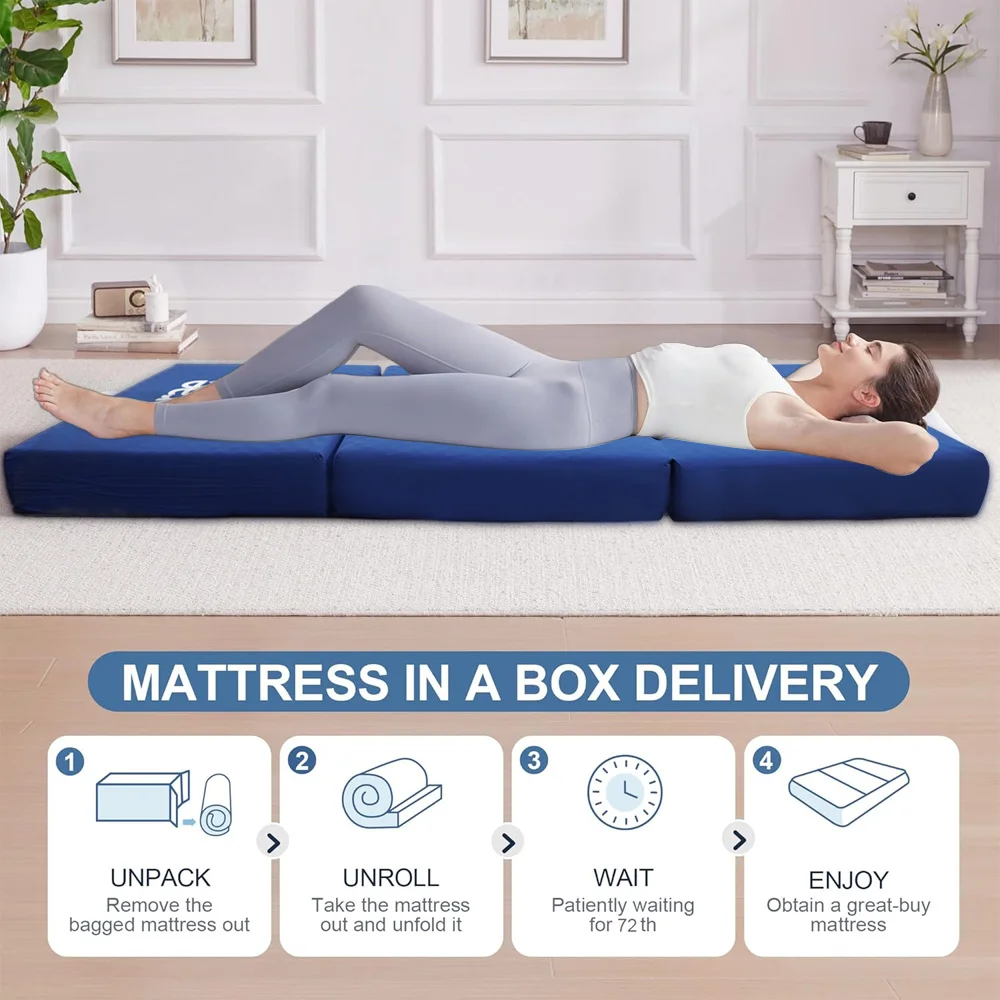 Medical Mattress for Sleeping and Hospital Use with Foldable Memory Foam Comfort for Patients and Elderly Care #3