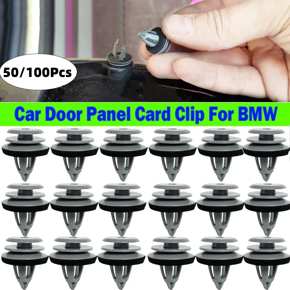 100X Special Car Panel Card Trim Cover Fixing Clip for BMW E88 F45 E36 E46 E90 E91 F32 F33 F82 E60 E61 X1 E84 X3 E83 51418224781