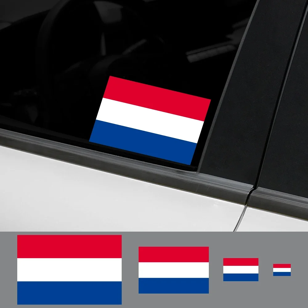 3pcs Netherlands Flag Stickers Auto Motorcycle Decoration PVC Sticker Waterproof Styling Decals Car Exterior Accessories