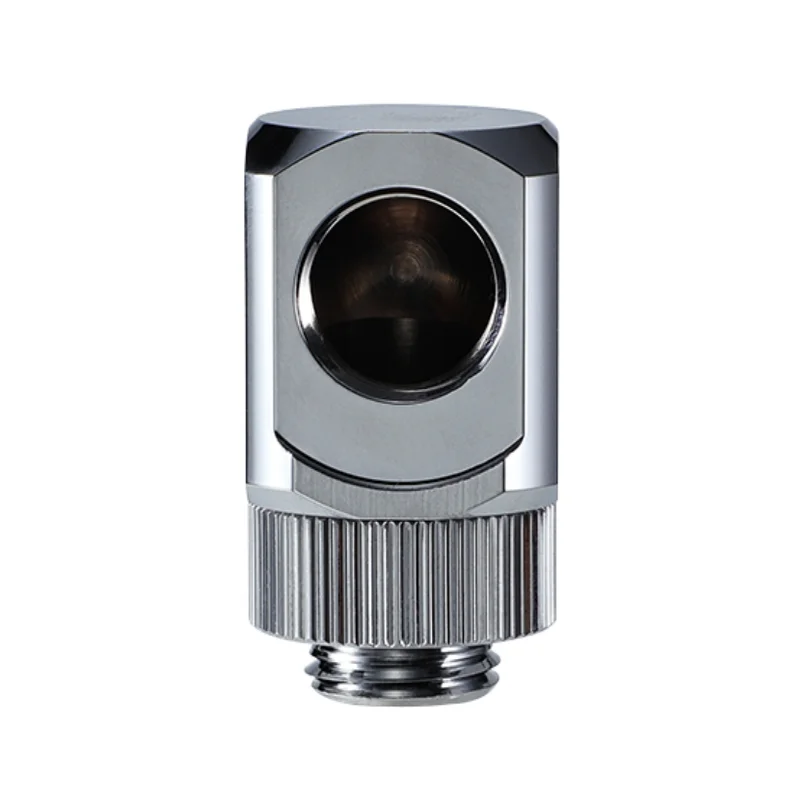 Water cooling 90 degree elbow 360 rotary copper material with G1/4 thread black color/silver color for DIT liquid cooling