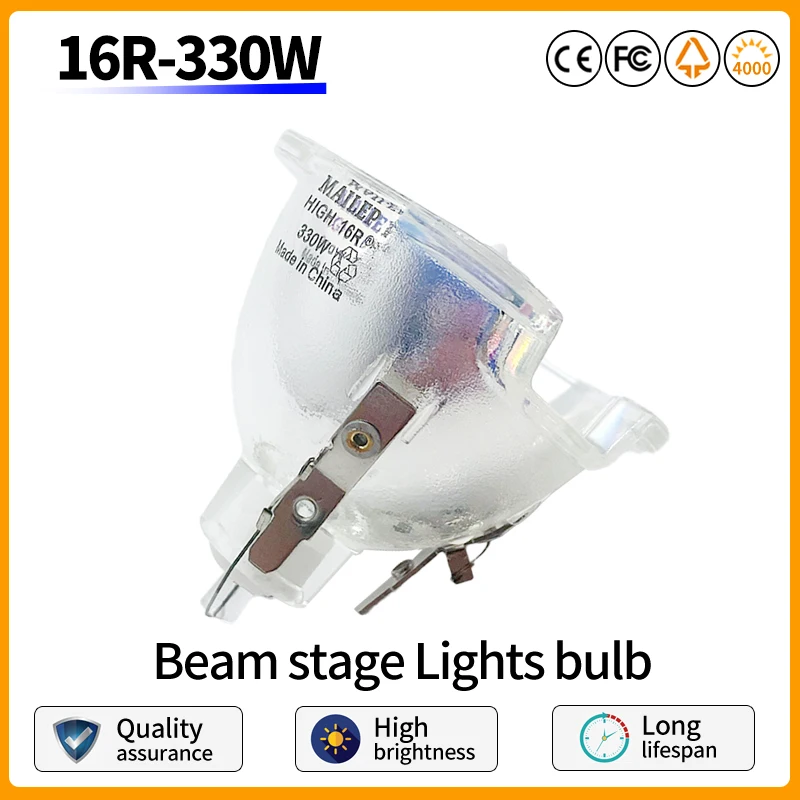 Lâmpada de feixe móvel para palco, luz R16, iluminação, 330W, 16R