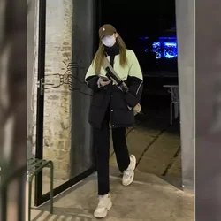 Ropa de invierno para mujer, abrigo de algodón de retales, chaqueta acolchada gruesa y holgada, chaqueta acolchada de algodón, abrigos a prueba de viento, traje de nieve