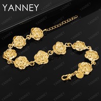 Original 925 Sterling Silver 18K Gold 8 Inches Luxury Rose Bracelet For Women Gift Wedding Fashion Jewelry