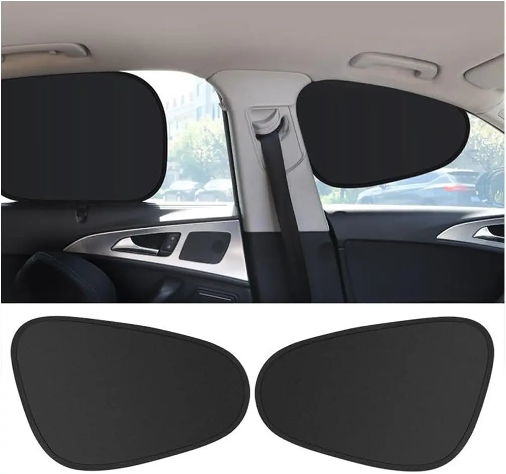 Car Side Window Sun Shade For Driver & Passenger Seat Summer UV Block Heat Insulation Sun Visor Static Cling