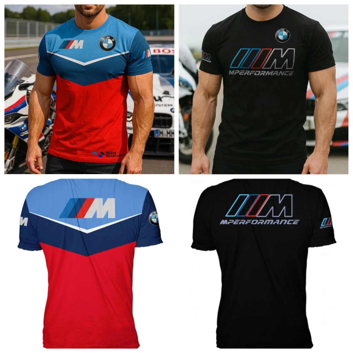 

Summer 3D Printed BMW Motorrad T-shirt Men's Quick Drying Sports T-shirt Breathable Sweat Absorbing Short Sleeved Bicycle Top