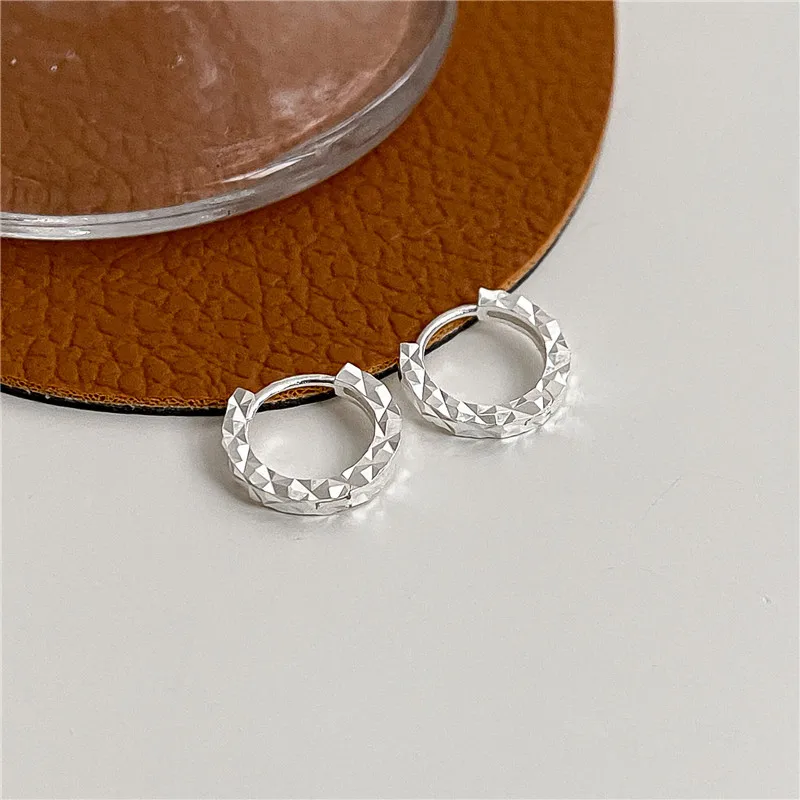 

Wholesale Korean Simple 925 Sterling Silver Huggie Earrings for Women