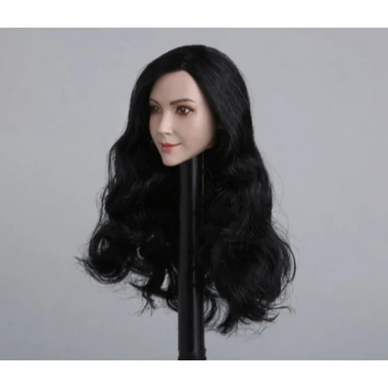 1/6 Scale เอเชียสีดําผมยาวหยิกความงามคุณภาพสูงประติมากรรม 12 