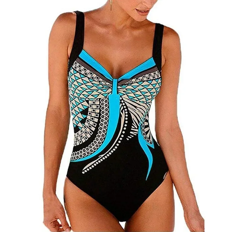 

Fashion One Piece Swimsuit Women Beach Wear Swimwear With Pad Wire Free Print Bathing Suits Swimming Suit For Women Bodysuit