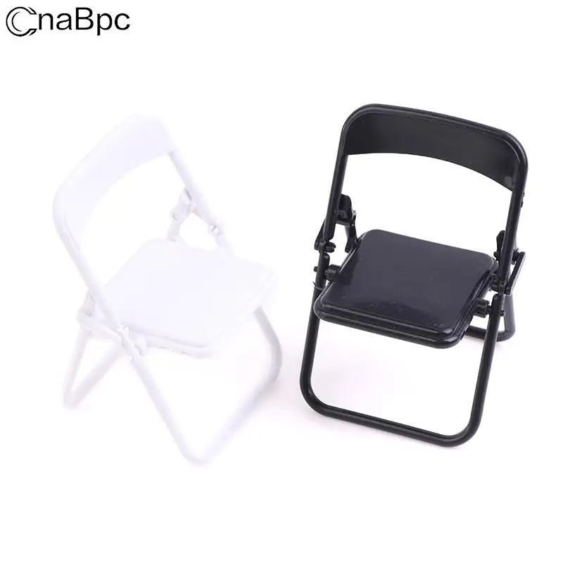 1:12 Doll House Plastic Simulation Folding Chair Miniature Chairs Furniture Doll House Accessories Kids Toy